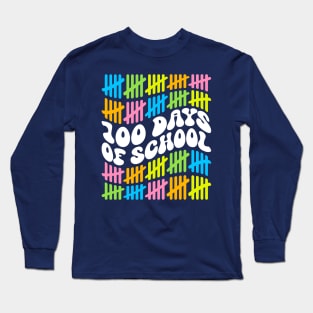 100 days of school Tally marks Long Sleeve T-Shirt